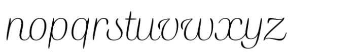 ITC Ellipse Script Light Italic Font LOWERCASE