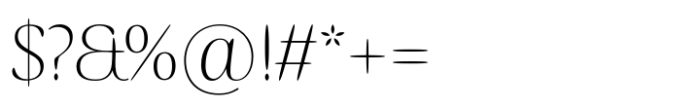 ITC Ellipse Script Light Font OTHER CHARS