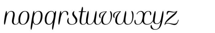 ITC Ellipse Script Regular Italic Font LOWERCASE