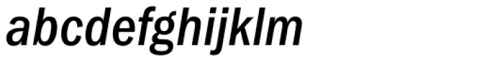 ITC Franklin Gothic Condensed Medium Italic Font LOWERCASE