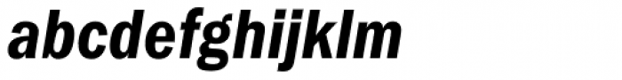 ITC Franklin Gothic Demi Condensed Italic Font LOWERCASE