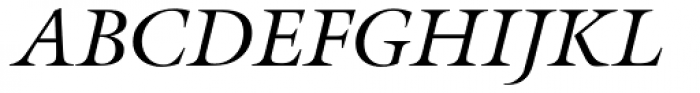 ITC Galliard Italic Font UPPERCASE