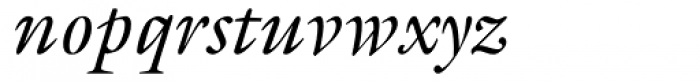 ITC Galliard Italic Font LOWERCASE