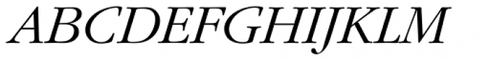 ITC Garamond Light Italic Font UPPERCASE