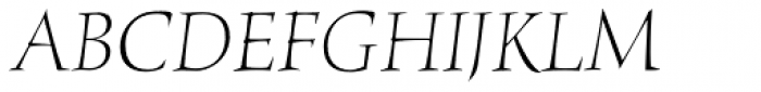 ITC Humana Serif Pro Light Italic Font UPPERCASE