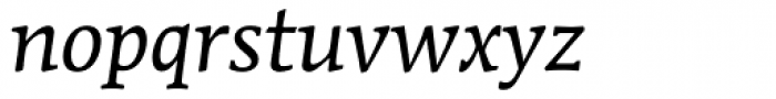 ITC Mendoza Roman Book Italic Font LOWERCASE