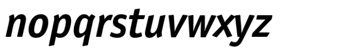 ITC Officina Sans Bold Italic Font LOWERCASE