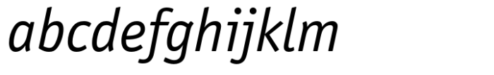 ITC Officina Sans Book Italic Font LOWERCASE