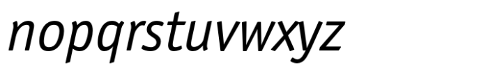 ITC Officina Sans Book Italic Font LOWERCASE
