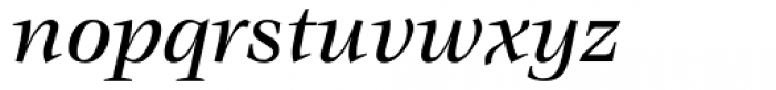 ITC Veljovic Medium Italic OS Font LOWERCASE