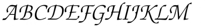 ITC Zapf Chancery Light Italic Font UPPERCASE