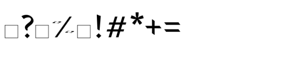 ITF Gujarati Medium Font OTHER CHARS