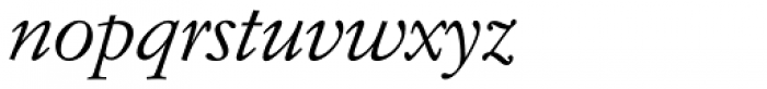 Italian Garamond Italic Font LOWERCASE