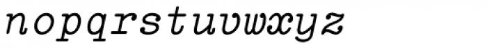 Italian Typewriter Unicode Italic Font LOWERCASE