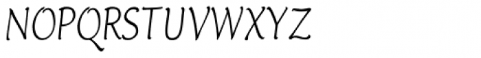 Italican Oblique Condensed Font UPPERCASE
