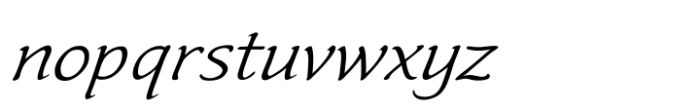 Italican Oblique Expanded Inclined Font LOWERCASE