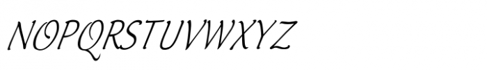 Italican Script Semi Condensed Italic Font UPPERCASE
