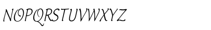Italican Script Semi Condensed Font UPPERCASE