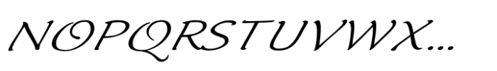 Italican Script Semi Expanded Italic Font UPPERCASE