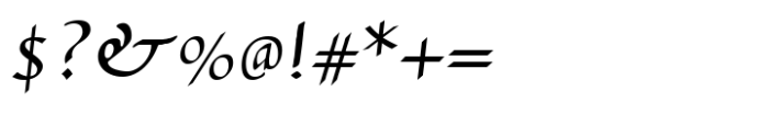 Italiko Regular Font OTHER CHARS