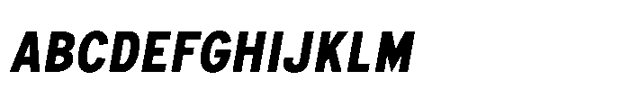 Itinera Narrow Bold Italic Font UPPERCASE