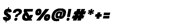Itinera Narrow Extra Bold Italic Font OTHER CHARS