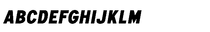 Itinera Narrow Extra Bold Italic Font UPPERCASE