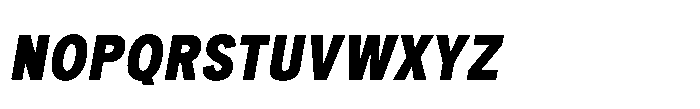 Itinera Narrow Extra Bold Italic Font UPPERCASE