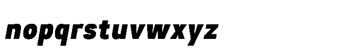 Itinera Narrow Extra Bold Italic Font LOWERCASE