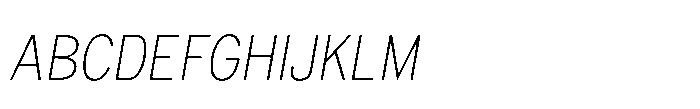 Itinera Narrow Extra Light Italic Font UPPERCASE