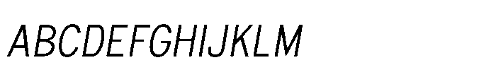 Itinera Narrow Light Italic Font UPPERCASE