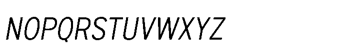 Itinera Narrow Light Italic Font UPPERCASE