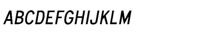 Itinera Narrow Regular Italic Font UPPERCASE