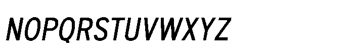 Itinera Narrow Regular Italic Font UPPERCASE