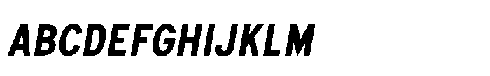 Itinera Narrow Semi Bold Italic Font UPPERCASE