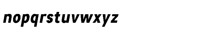 Itinera Narrow Semi Bold Italic Font LOWERCASE