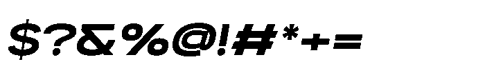 Itinera Wide Bold Italic Font OTHER CHARS