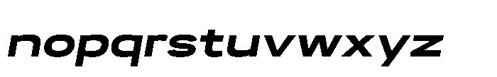Itinera Wide Bold Italic Font LOWERCASE