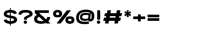 Itinera Wide Bold Font OTHER CHARS