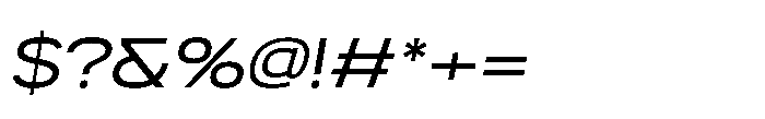 Itinera Wide Regular Italic Font OTHER CHARS