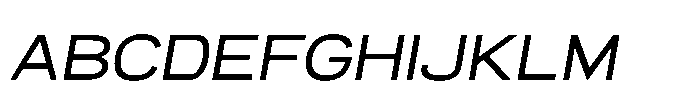Itinera Wide Regular Italic Font UPPERCASE