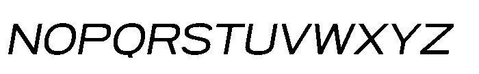 Itinera Wide Regular Italic Font UPPERCASE