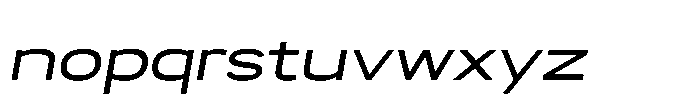 Itinera Wide Regular Italic Font LOWERCASE