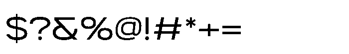 Itinera Wide Regular Font OTHER CHARS
