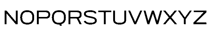 Itinera Wide Regular Font UPPERCASE