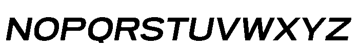 Itinera Wide Semi Bold Italic Font UPPERCASE