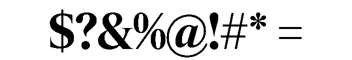 Items Bold Font OTHER CHARS