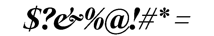 Items BoldItalic Font OTHER CHARS