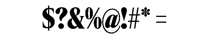 Items CondensedBlack Font OTHER CHARS