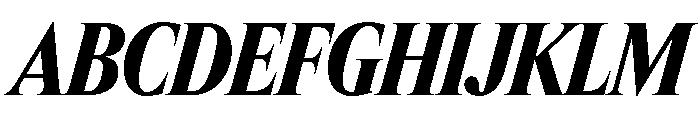 Items CondensedBlackItalic Font UPPERCASE